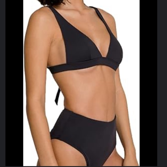 NWT GOOD AMERICAN high waist black bikini size S/M - Picture 3 of 14